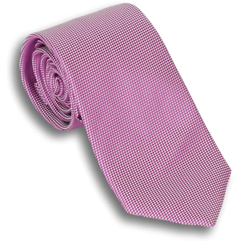 Magenta and Silver Silk Woven Tie sold by The Andover Shop