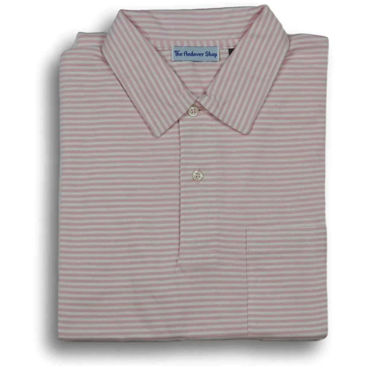 Striped Jersey Polo with Self Collar sold by The Andover Shop product image thumbnail 3