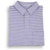 Striped Jersey Polo with Self Collar sold by The Andover Shop