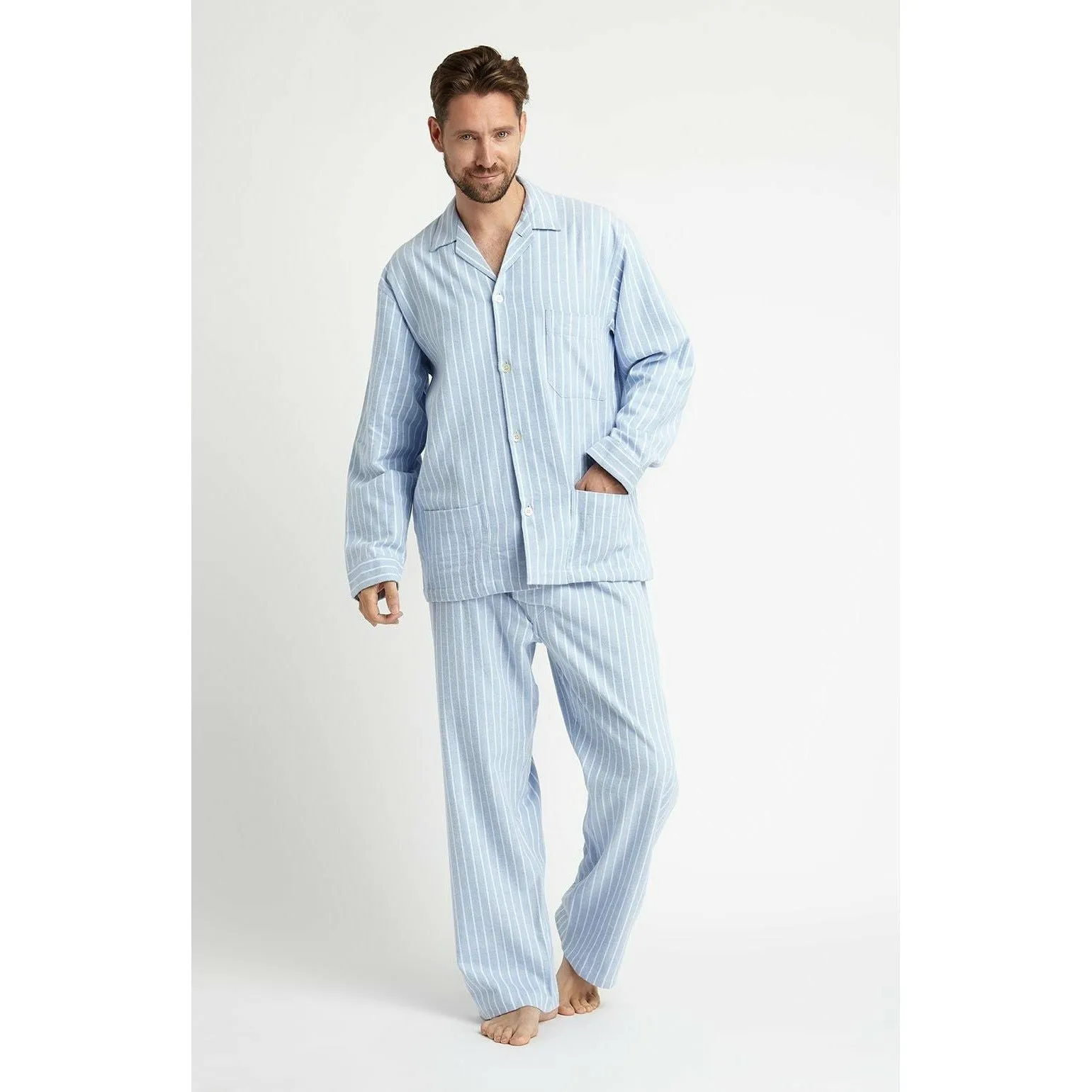 Men’s Brushed Cotton Flannel Pyjamas sold by The Andover Shop