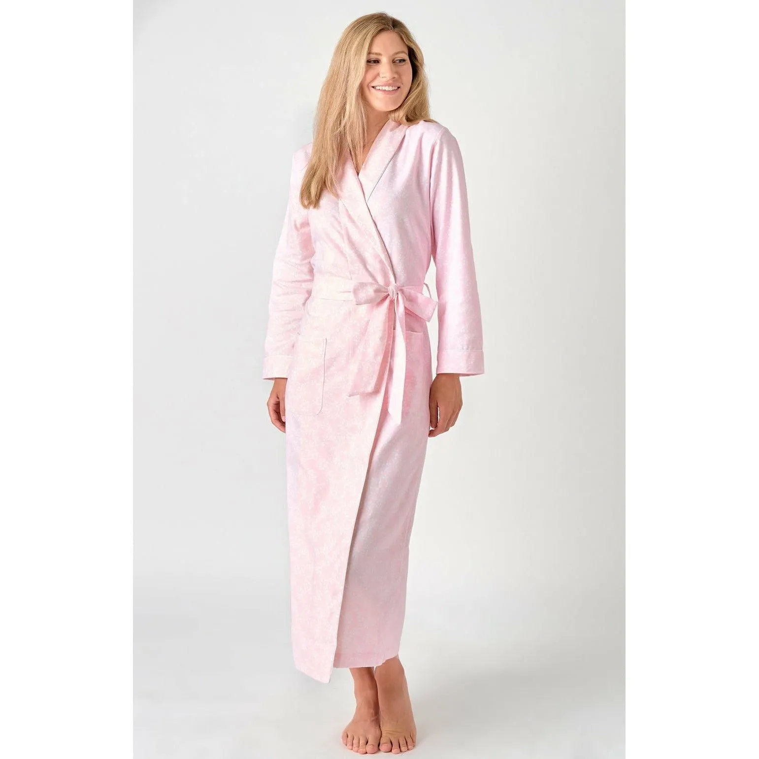 Brushed Cotton Flannel Dressing Gown sold by The Andover Shop product image thumbnail 4