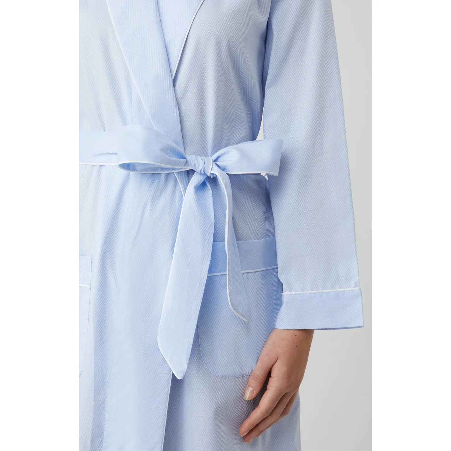 Brushed Cotton Flannel Dressing Gown sold by The Andover Shop product image thumbnail 3