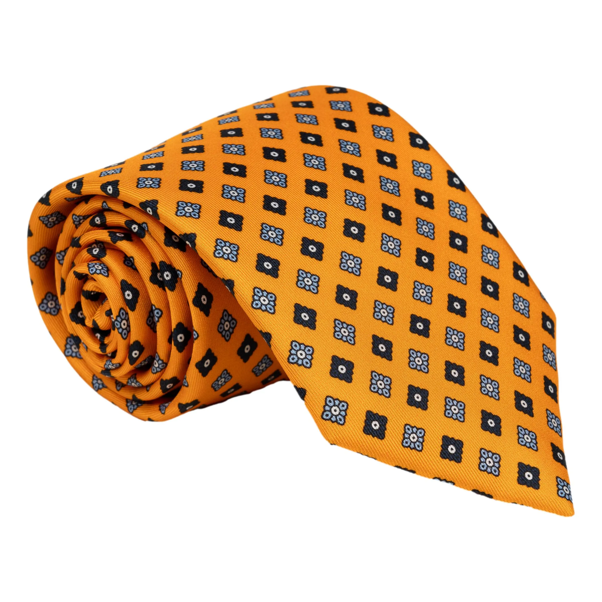 Diamond Emblem Motif Silk Tie sold by The Andover Shop product image thumbnail 3