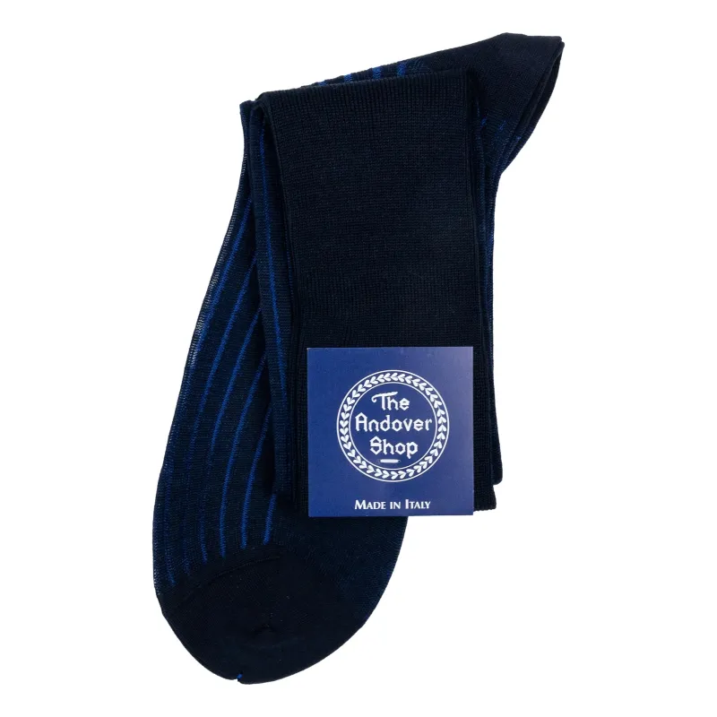 Over-the-Calf Cotton Shadow Ribbed Dress Sock sold by The Andover Shop