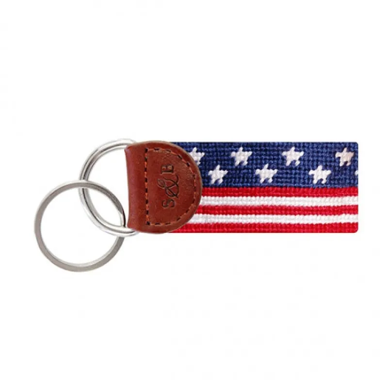 Old Glory Needlepoint Key Fob sold by The Andover Shop