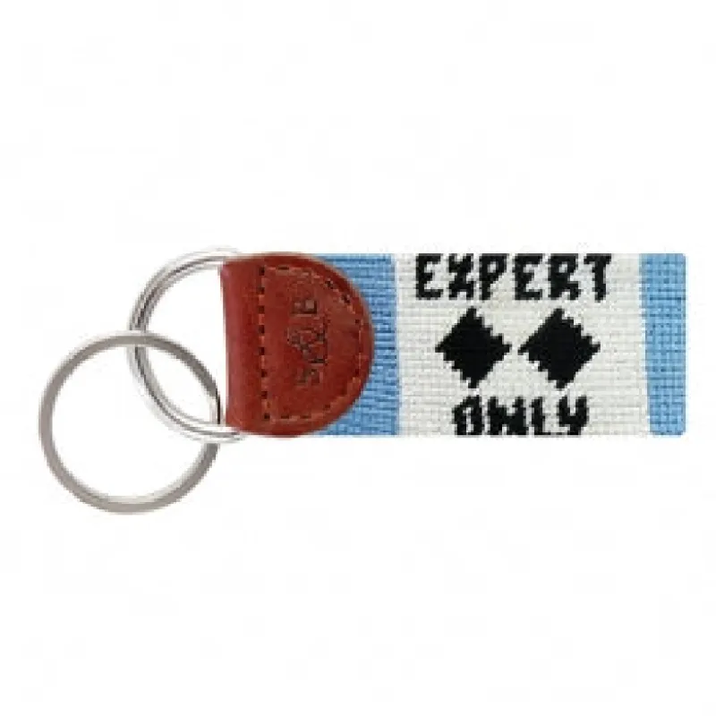 Double Black Diamond Needlepoint Key Fob sold by The Andover Shop