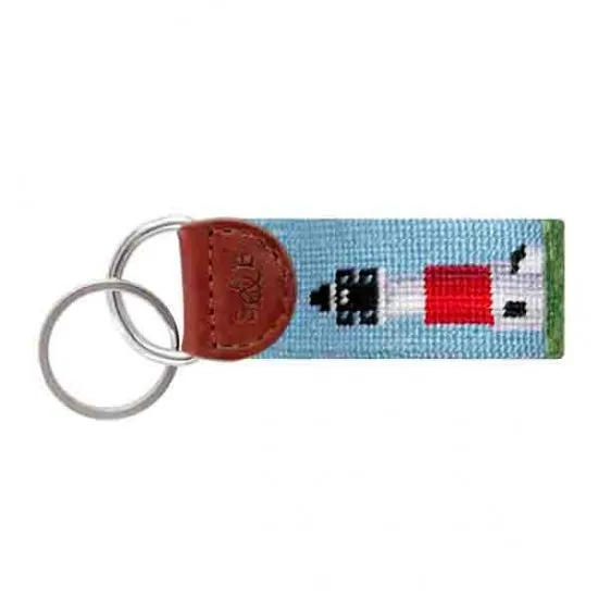 Lighthouse Needlepoint Key Fob sold by The Andover Shop
