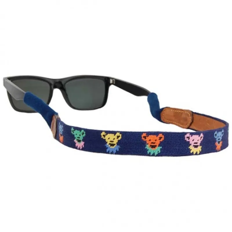 Dancing Bears Needlepoint Sunglass Straps sold by The Andover Shop