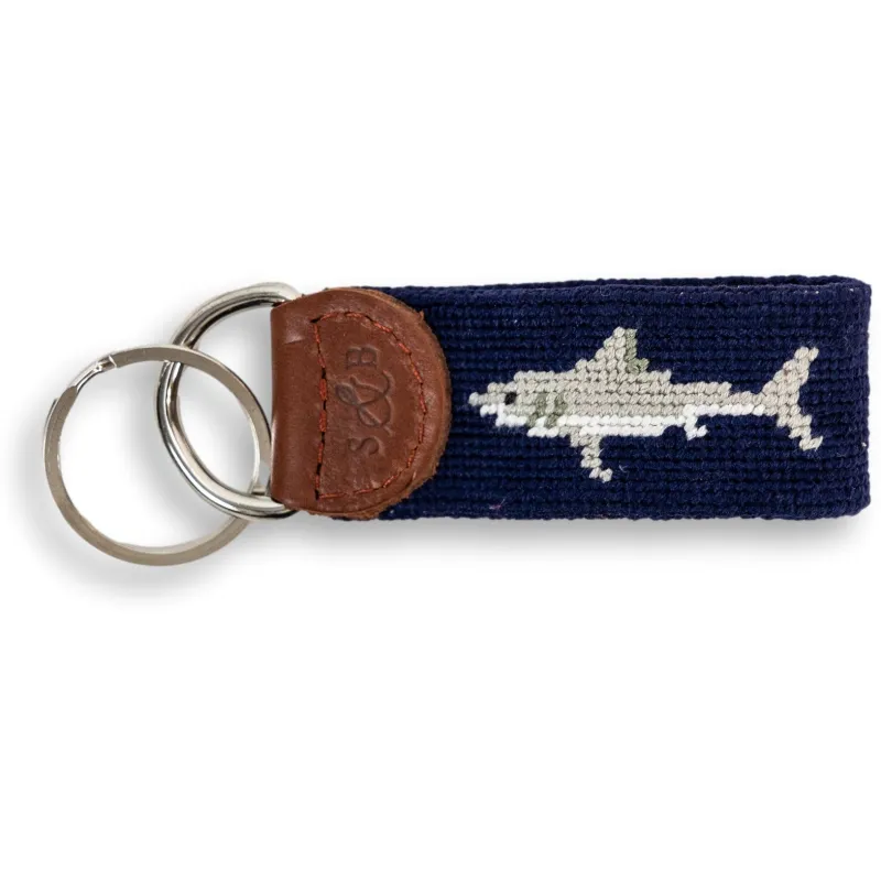 Great White Shark Needlepoint Key Fob sold by The Andover Shop