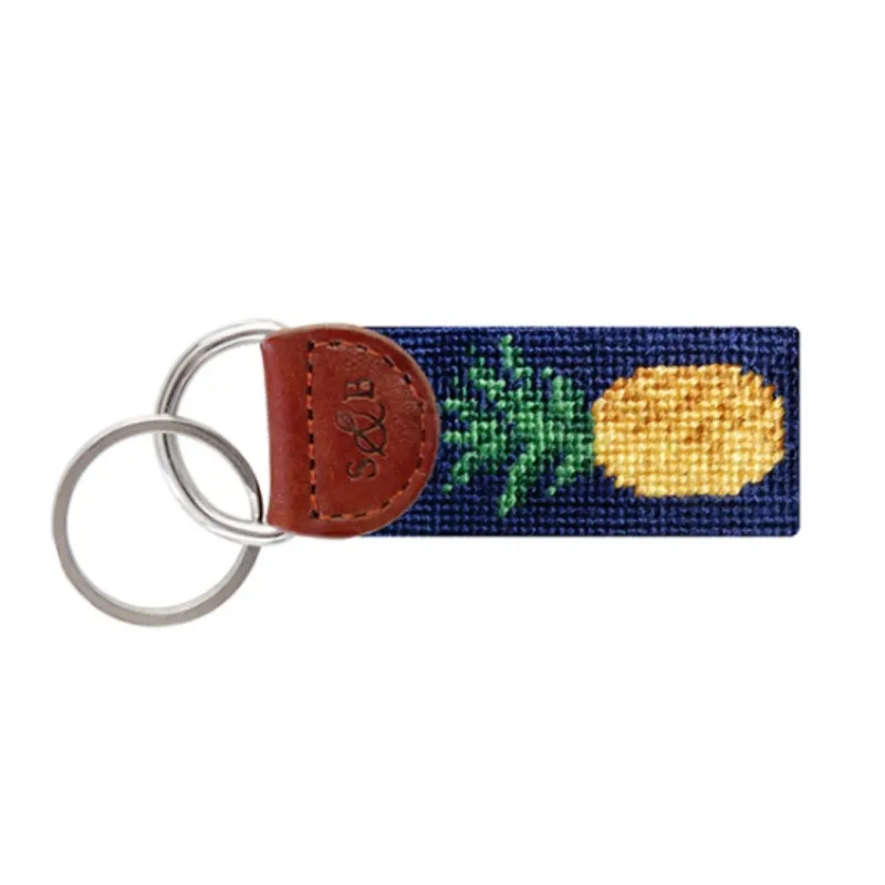 Pineapple Needlepoint Key Fob sold by The Andover Shop