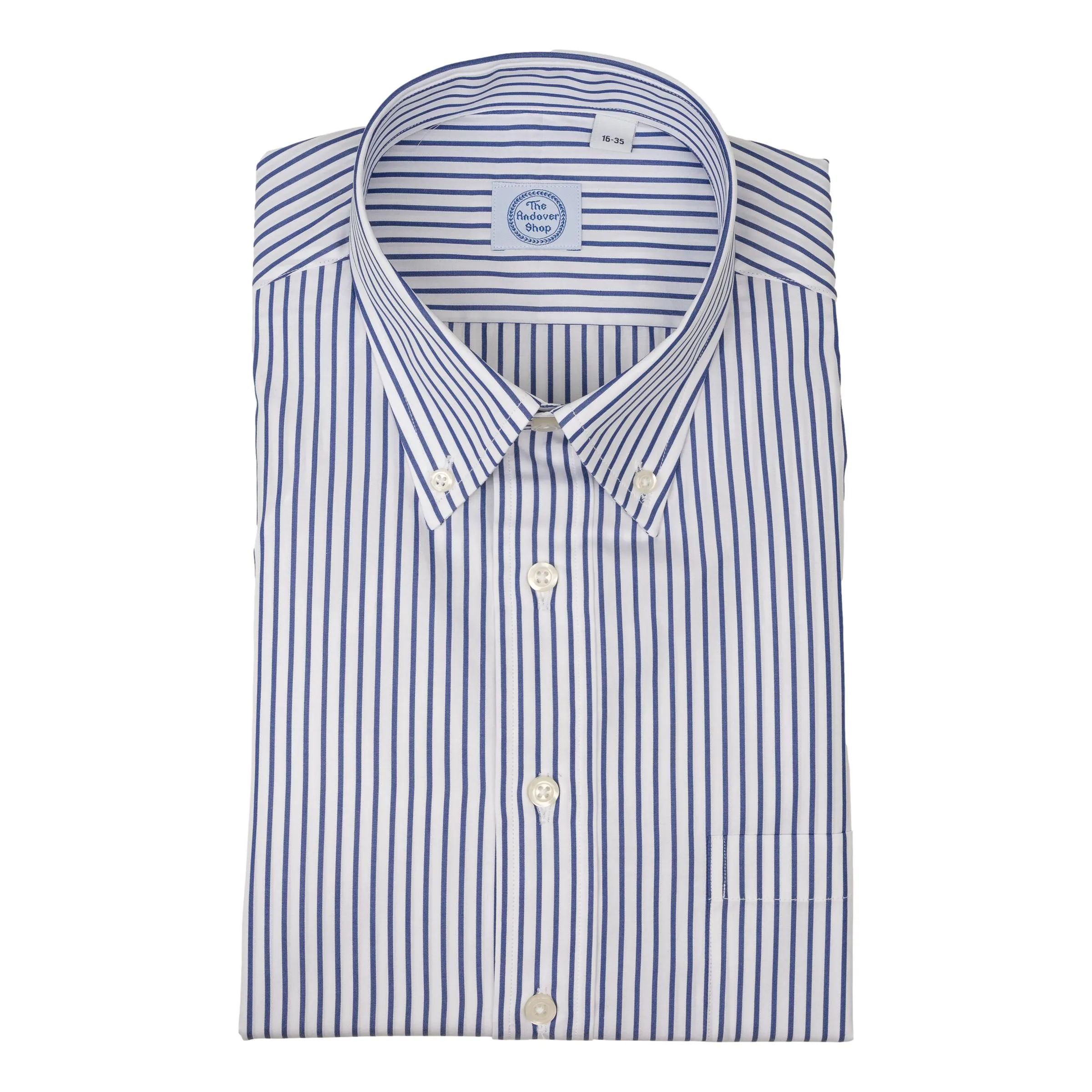 Blue Banker Stripe Button Down Dress Shirt sold by The Andover Shop