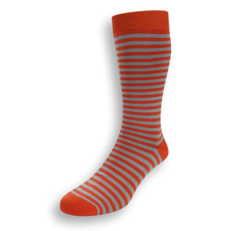 Mid-Calf Striped Cotton Dress Sock sold by The Andover Shop
