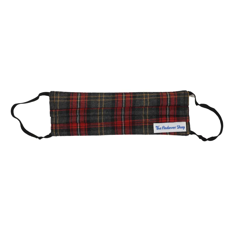 Red and Grey Plaid Brushed Cotton Mask sold by The Andover Shop