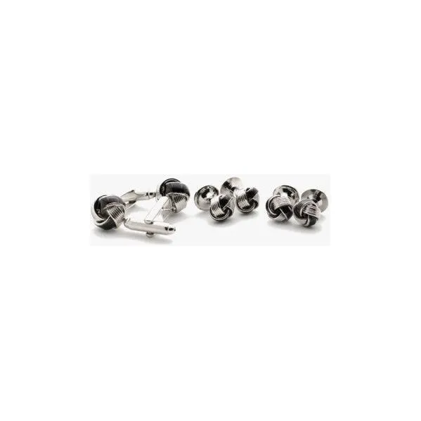 Silver and Black Enamel Twist Formal Set sold by The Andover Shop