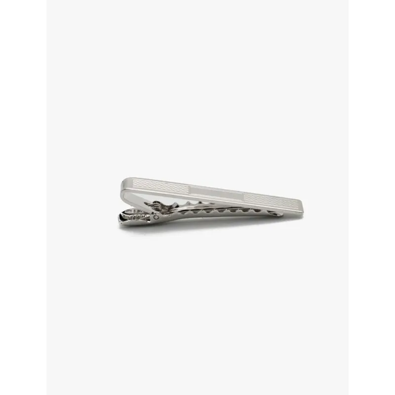 Silver Etched Engraveable Tie Bar sold by The Andover Shop