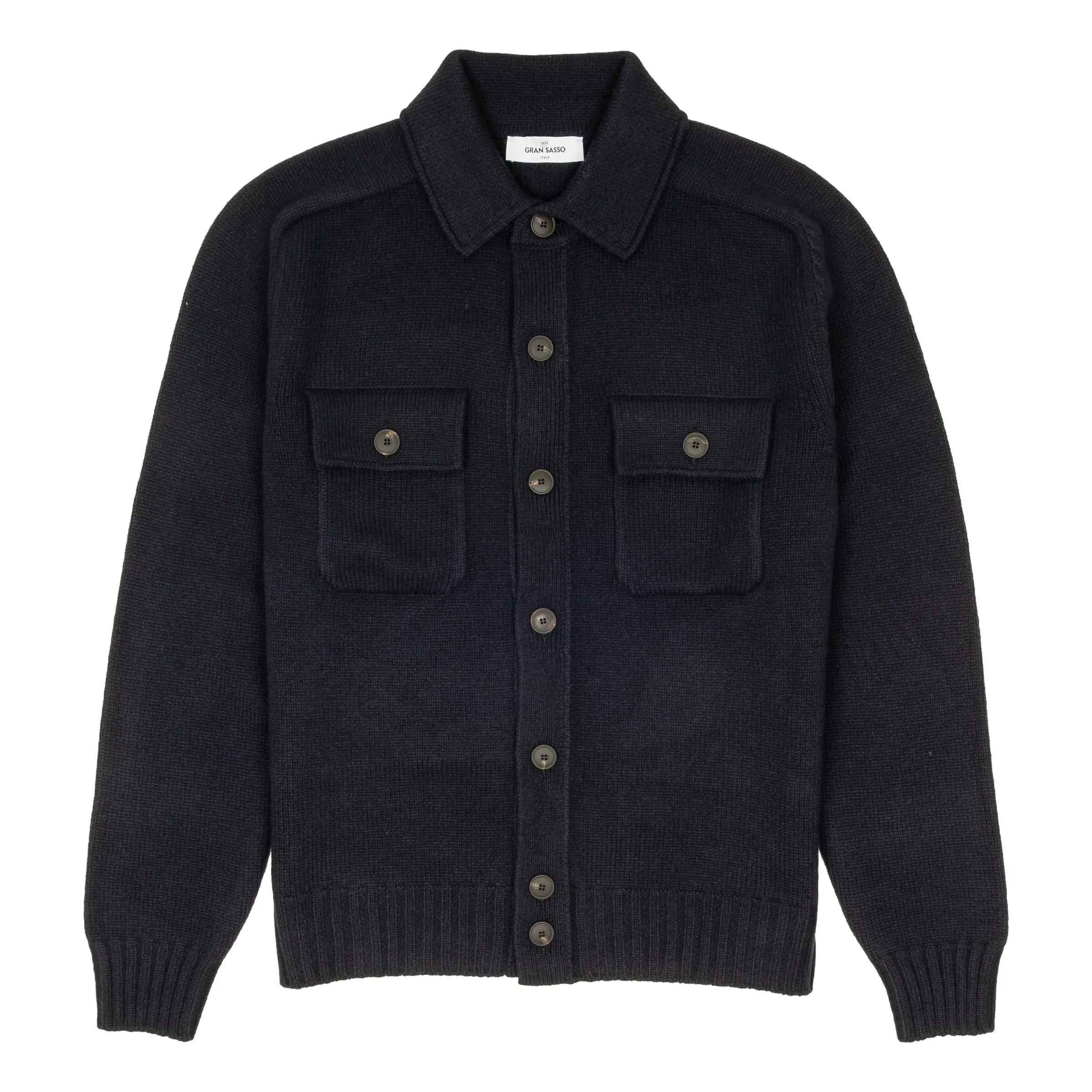 Full Button Geelong Wool Sweater sold by The Andover Shop product image thumbnail 3