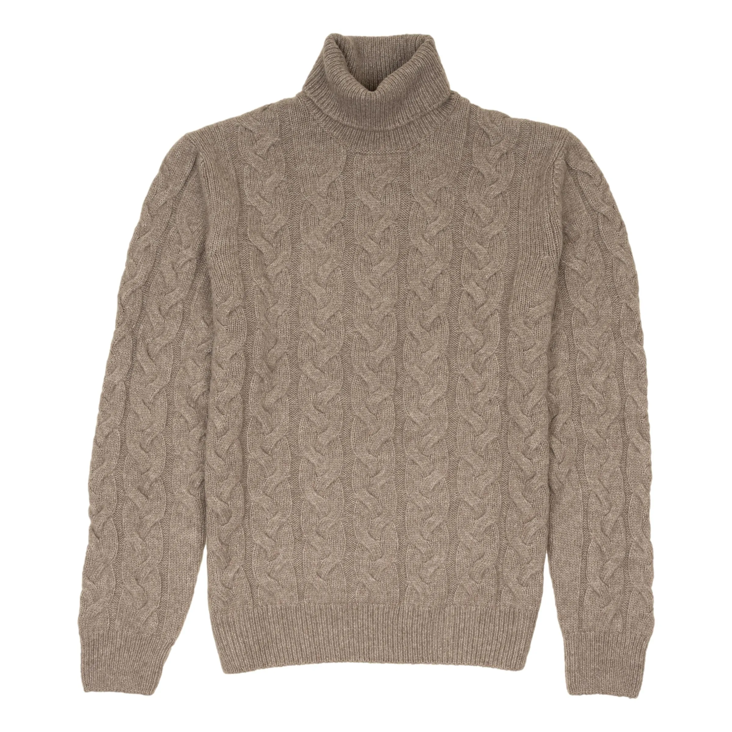 Cable Turtleneck Geelong Wool Sweater sold by The Andover Shop