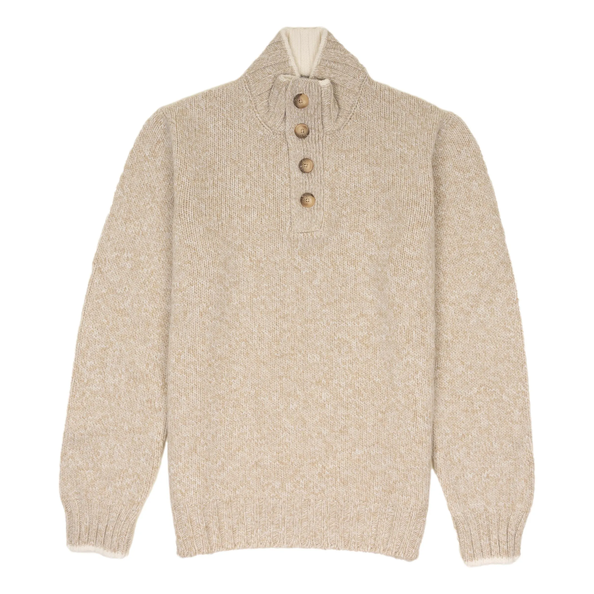 Button Mock Neck Geelong Wool Sweater sold by The Andover Shop product image thumbnail 3