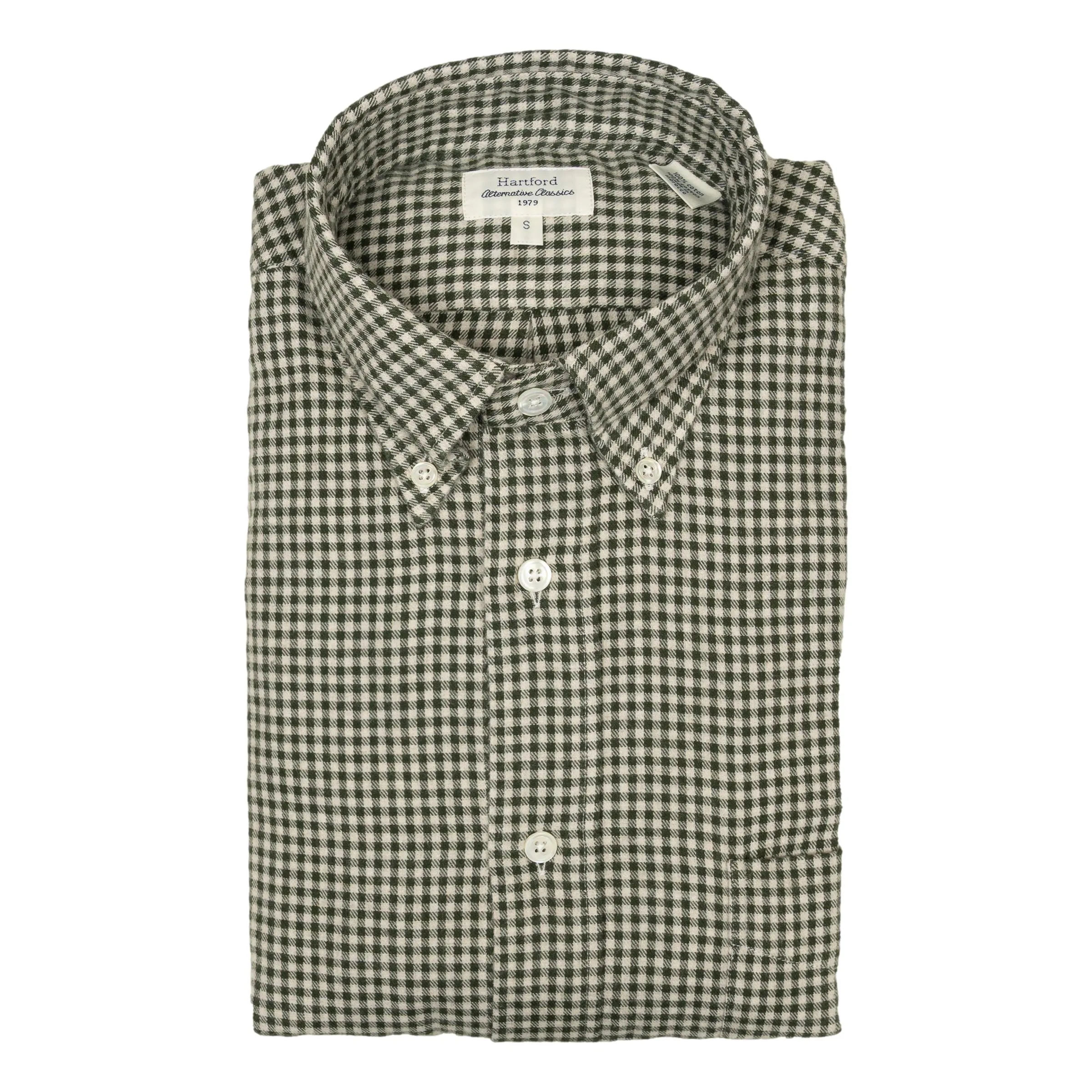 Check Cotton Flannel Button Down Sport Shirt sold by The Andover Shop product image thumbnail 2