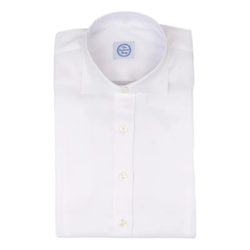 Women's White Broadcloth Spread Collar Shirt sold by The Andover Shop