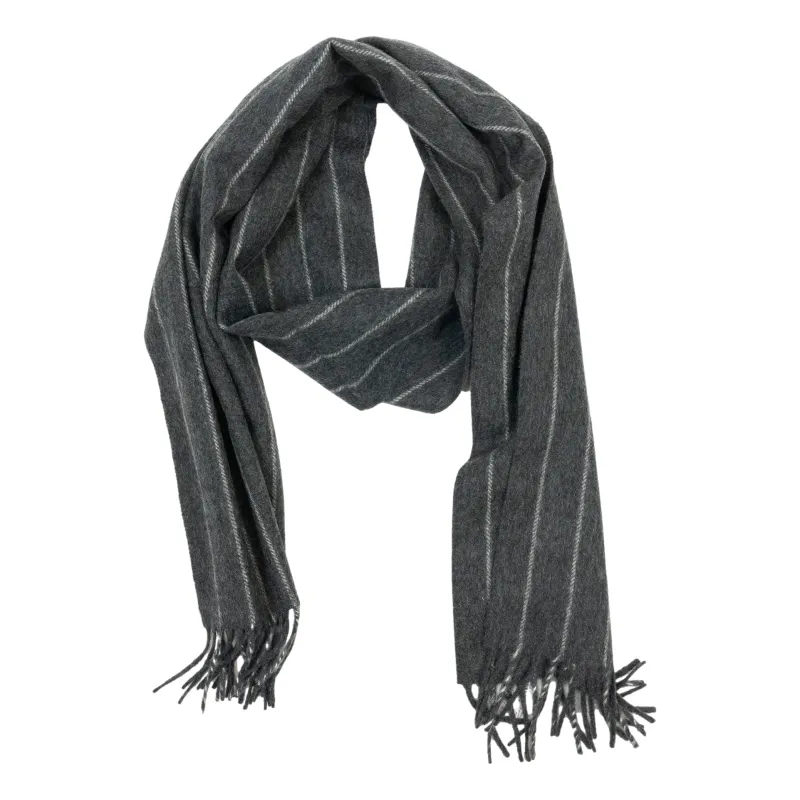 Chalkstripe 100% Cashmere Scarf sold by The Andover Shop