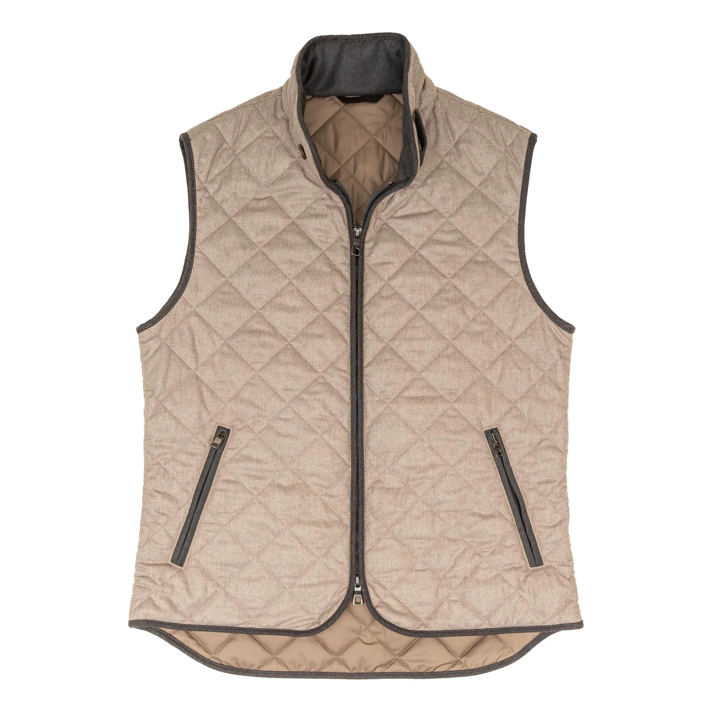 Oyster Barberis Flannel Waterville Vest sold by The Andover Shop