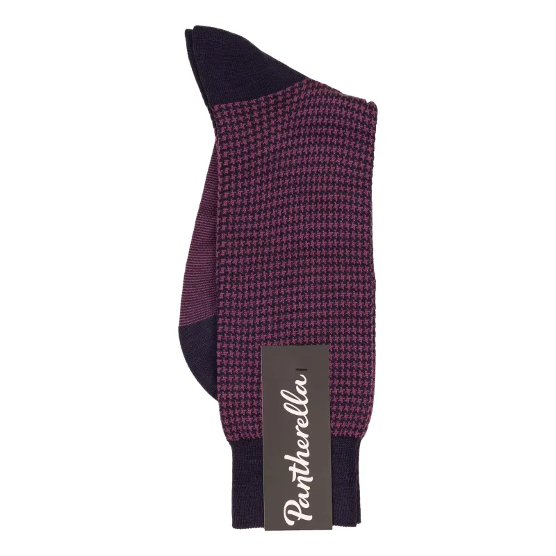 Highbury Houndstooth Wool Mid-Calf Dress Socks sold by The Andover Shop