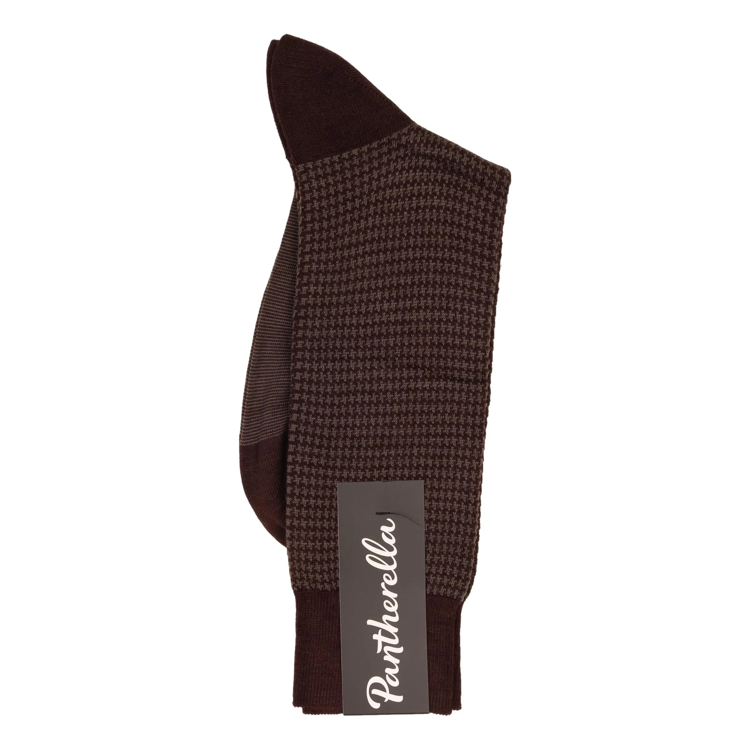 Highbury Houndstooth Wool Mid-Calf Dress Socks sold by The Andover Shop product image thumbnail 2