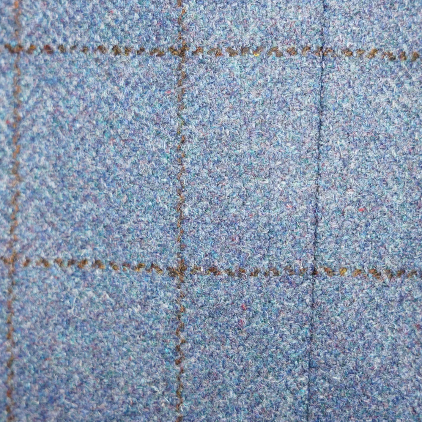 Blue with Brown Windowpane Wool and Cashmere Blend Sport Coat sold by The Andover Shop product image thumbnail 2