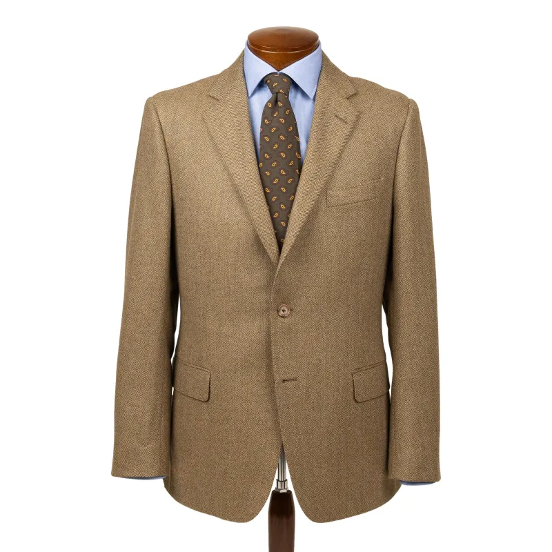 Oat Herringbone Tweed Sport Coat sold by The Andover Shop