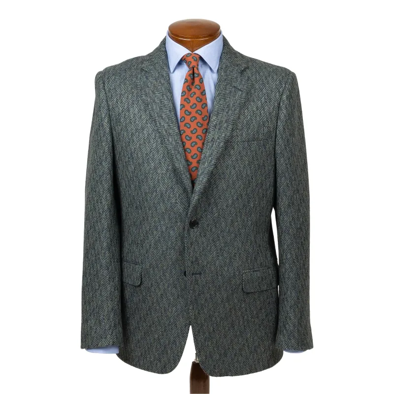 Teal Featherbone Tweed Sport Coat sold by The Andover Shop