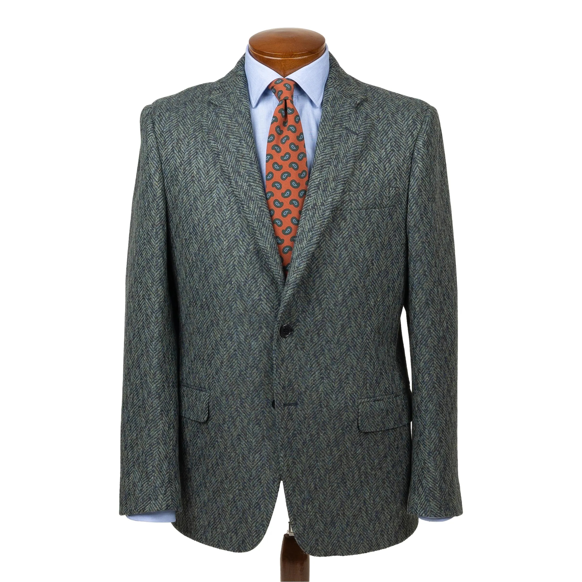 Teal Featherbone Tweed Sport Coat sold by The Andover Shop