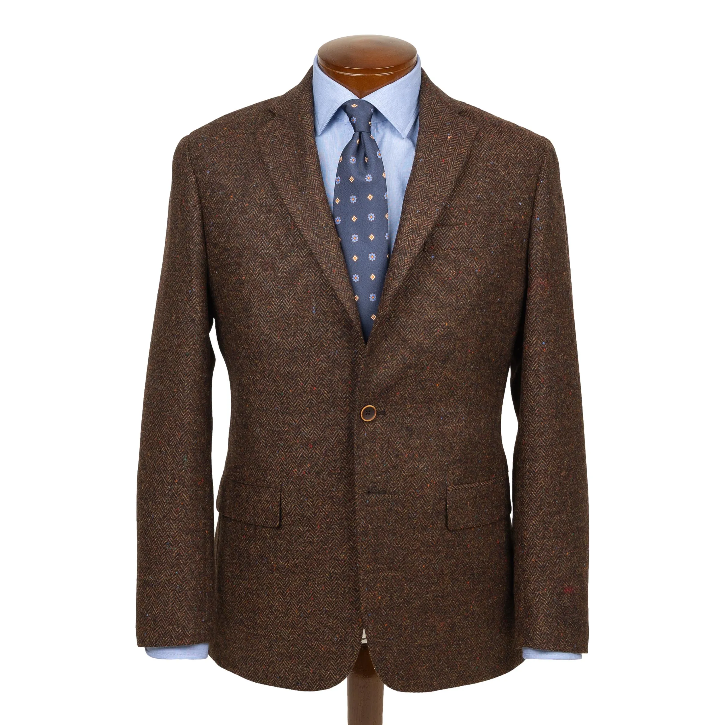 Rust Herringbone Fleck Wool Sport Coat sold by The Andover Shop