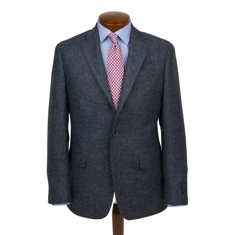 Blue Herringbone Fleck Wool Sport Coat sold by The Andover Shop