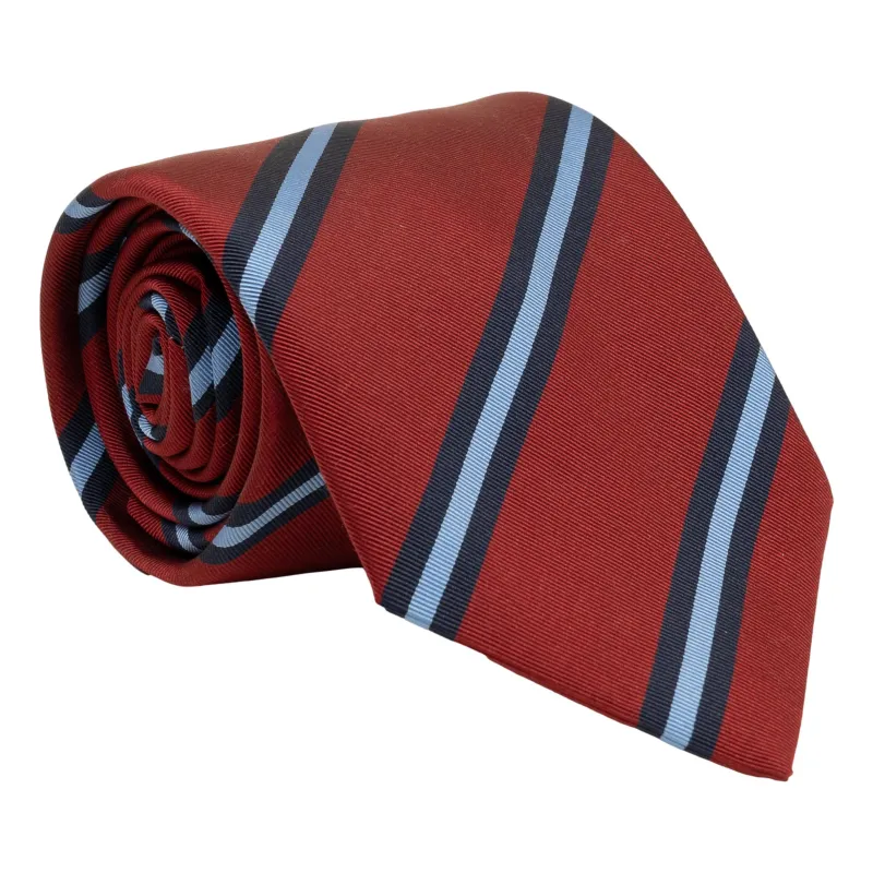 Light Blue and Navy Repp Stripe Silk Tie sold by The Andover Shop