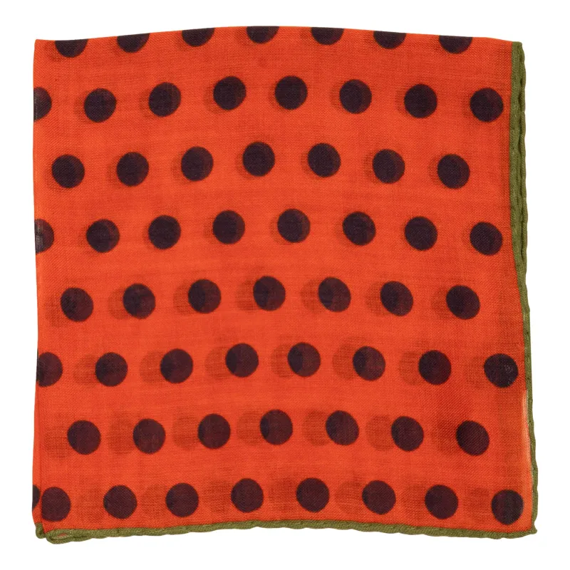 Solid Dot Wool and Silk Pocket Square sold by The Andover Shop