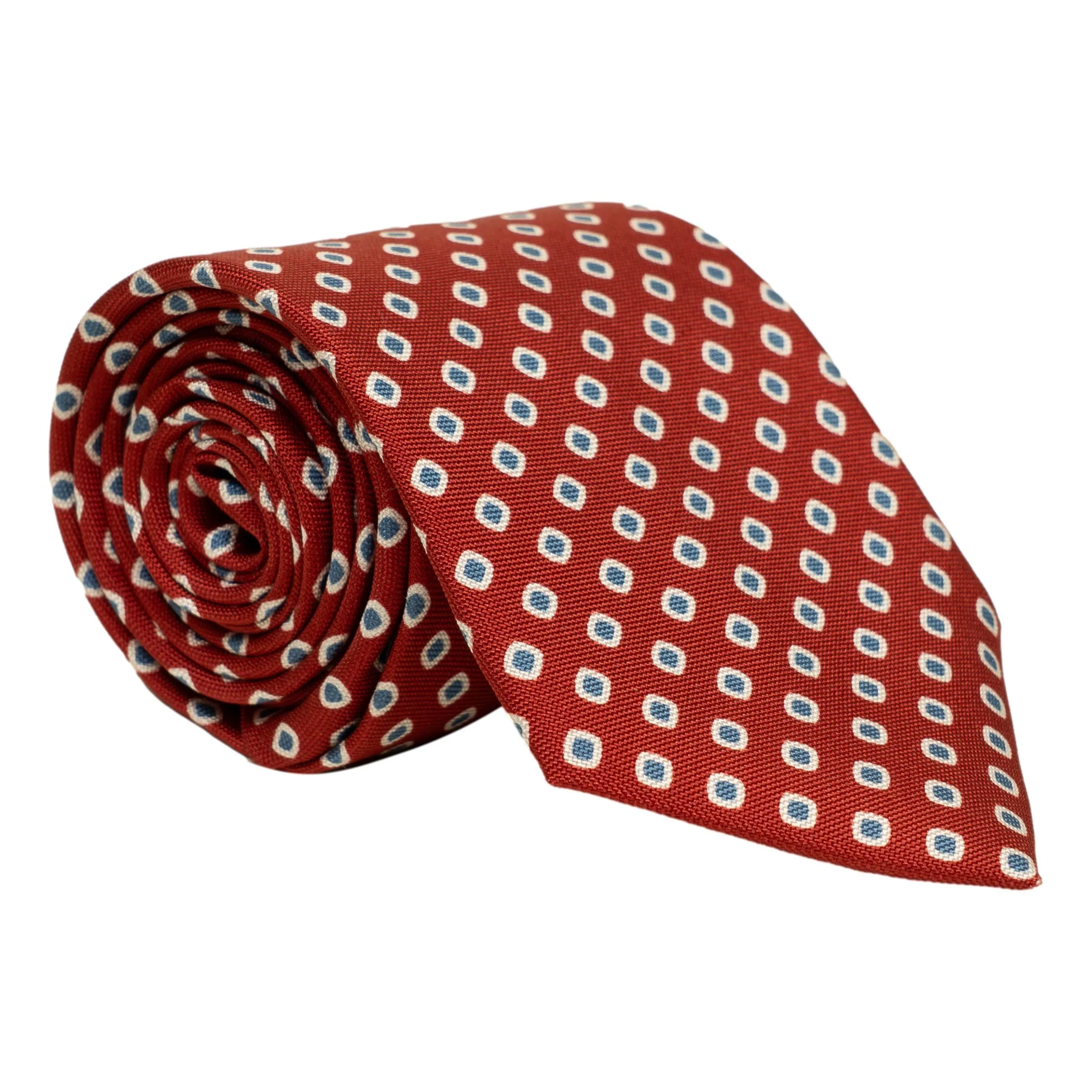 White and Blue Diamond Silk Tie sold by The Andover Shop product image thumbnail 3