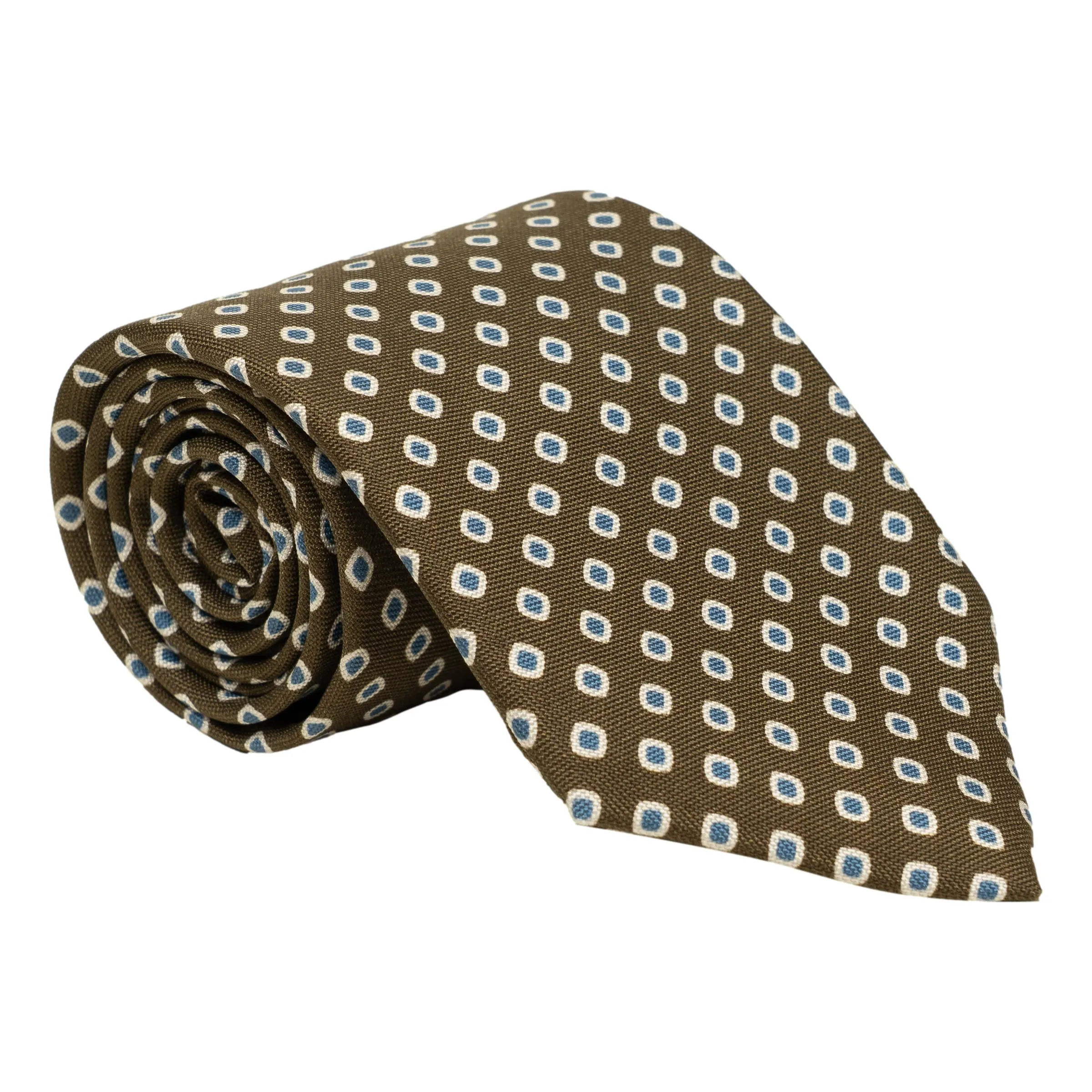 White and Blue Diamond Silk Tie sold by The Andover Shop product image thumbnail 2
