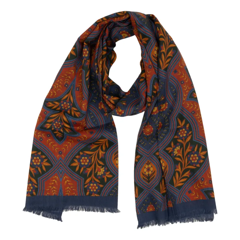 Floral Mosaic Silk Blend Scarf sold by The Andover Shop