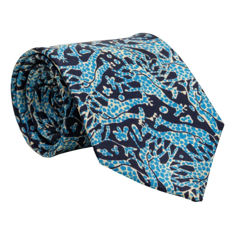 Giraffe Herd Silk Tie sold by The Andover Shop