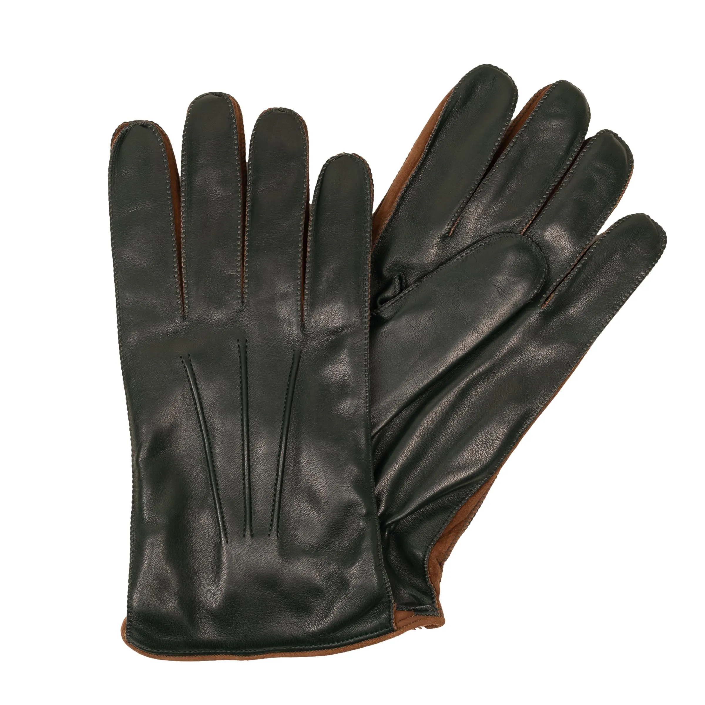 Men's Two-toned Nappa Leather Gloves with Cashmere Lining and Palm Vent sold by The Andover Shop