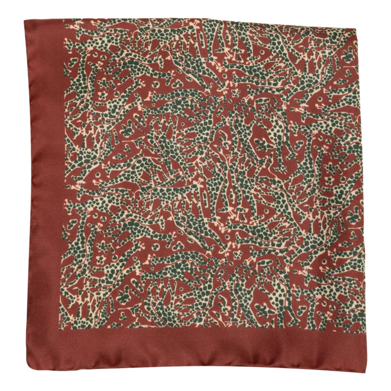Giraffe Wool and Silk Pocket Square sold by The Andover Shop
