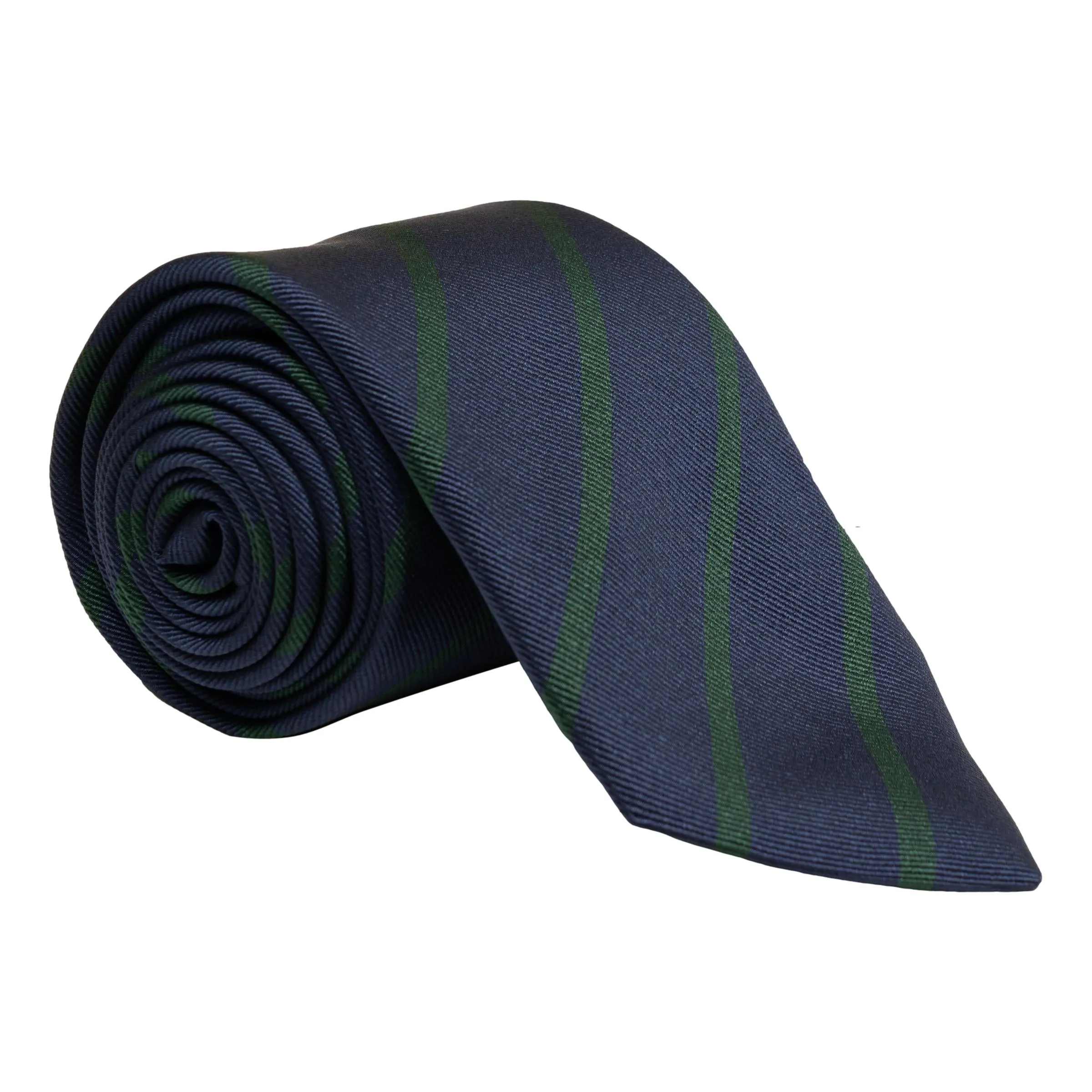 Classic Navy Repp Stripe Silk Tie sold by The Andover Shop product image thumbnail 2