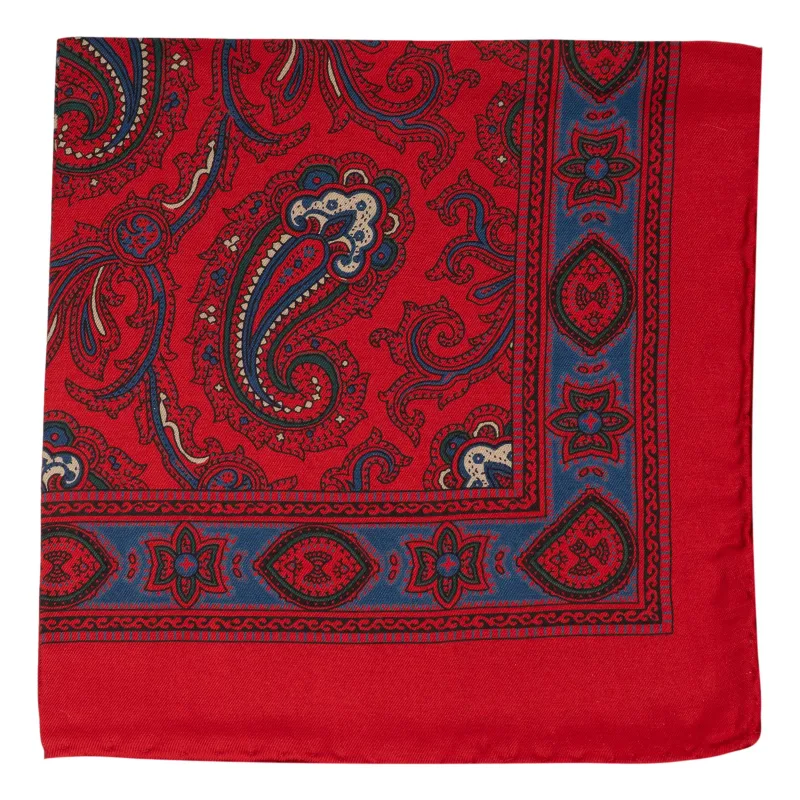 Silk Paisley Pocket Square sold by The Andover Shop