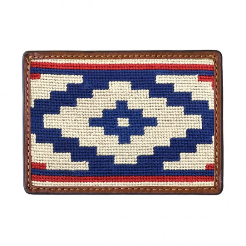 Gaucho Rojo Needlepoint Card Wallet sold by The Andover Shop