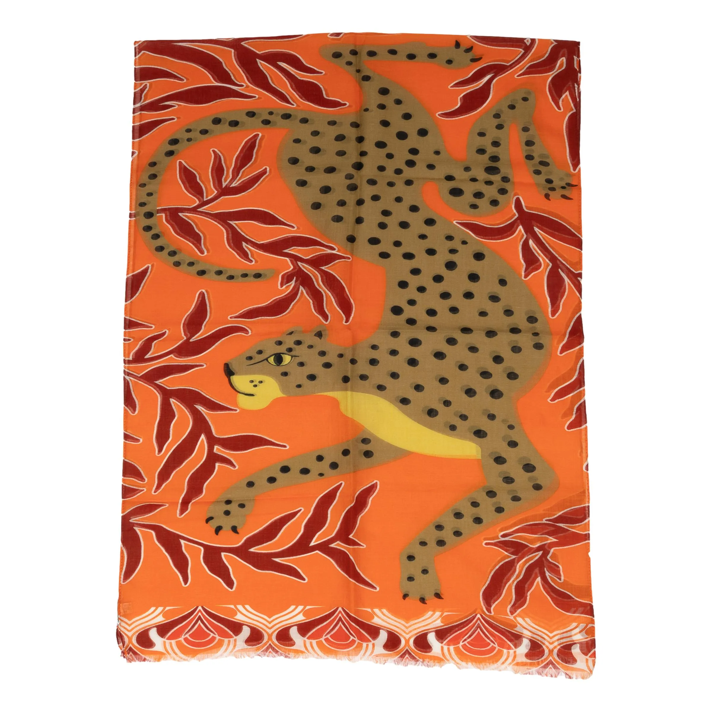 Creeping Leopard Cotton and Linen Blend Scarf sold by The Andover Shop product image thumbnail 2