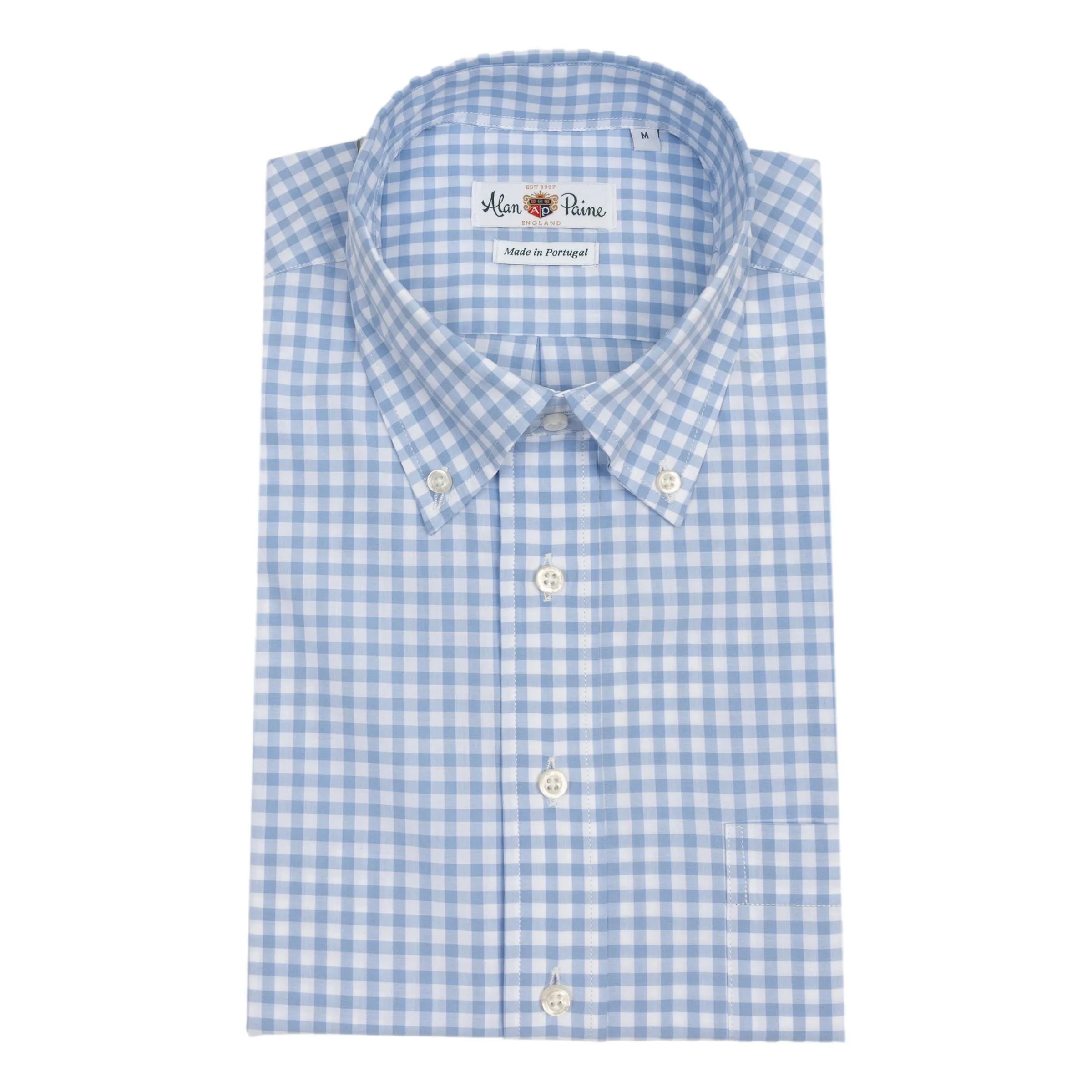Light Blue Gingham Button Down Sport Shirt sold by The Andover Shop