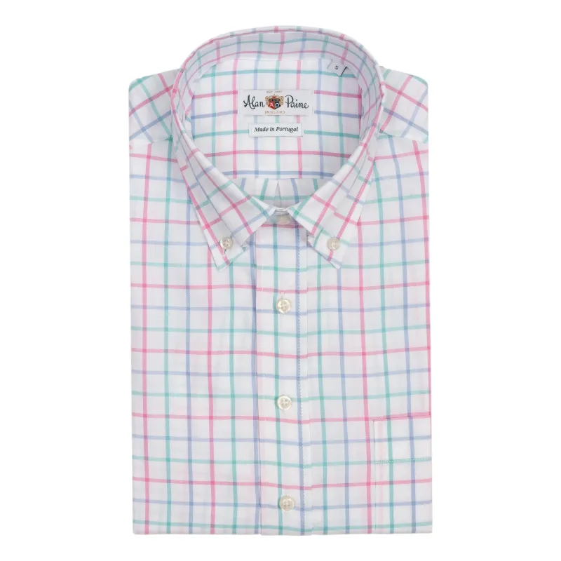 Seaglass Green, Light Blue, and Pink Tattersall Button Down Sport Shirt sold by The Andover Shop