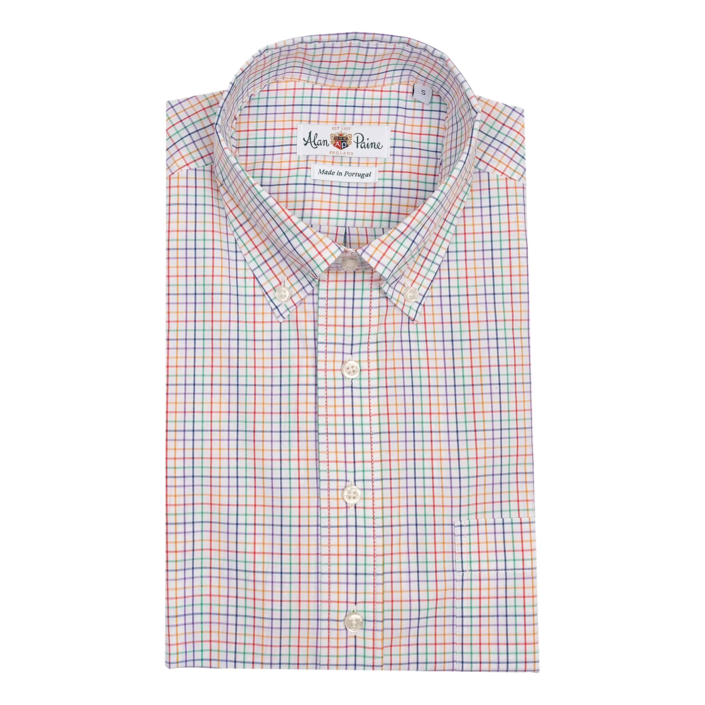 Mint, Red, Yellow, Navy and Purple Tattersall Button Down Sport Shirt sold by The Andover Shop