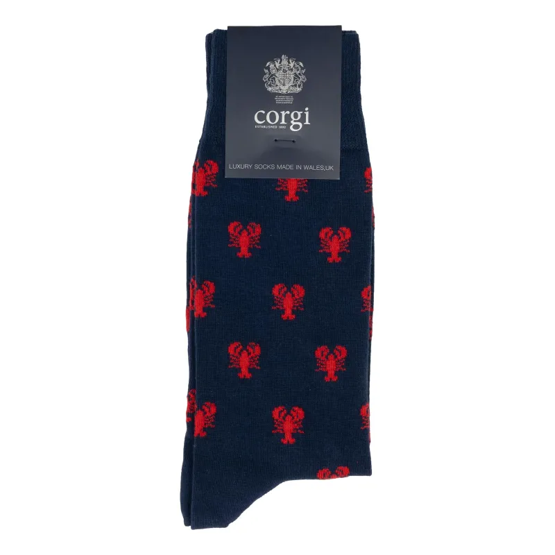 Lobsters Mid-Calf Dress Sock made by The Andover Shop